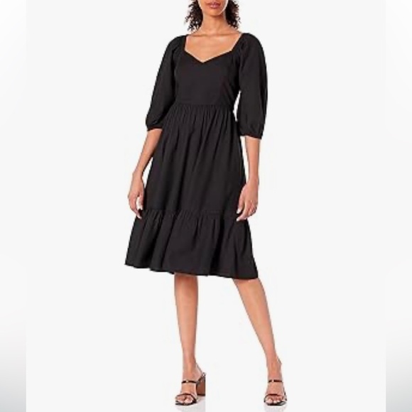 the drop Dresses & Skirts - NWT The Drop Women's Lexi Puff-Sleeve Sweatheart Neckline Smocked Back Dress XXS